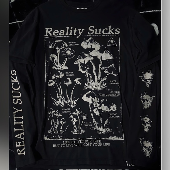 Killstar Other - Killstar “Reality Sucks” Shrooms Long Sleeve – Limited Edition – Size Large